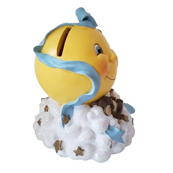 Moon & Stars Child Bank Blue Ribbon Fitz and Floyd Charming Tails Sleeping Mouse - Picture 4 of 12